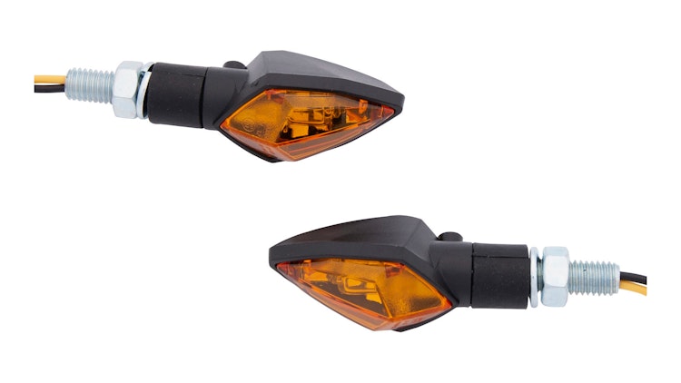 Spec-X Blinker Raute Schwarz 15 mm Lang Paar