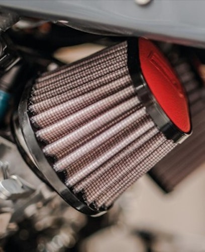 DNA Leather Top Sportfilter Ø 51 Rot für BMW R65, R75, R80, R90 und R100