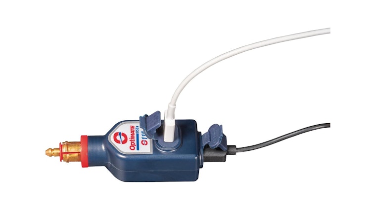 Tecmate Optimate USB-Adapter Ladegerät DIN Stecker 2x USB-Eingang 3300mA