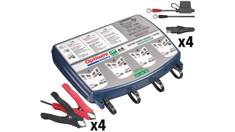 Tecmate Batterieladegerät Optimate Lithium 4x0.8A