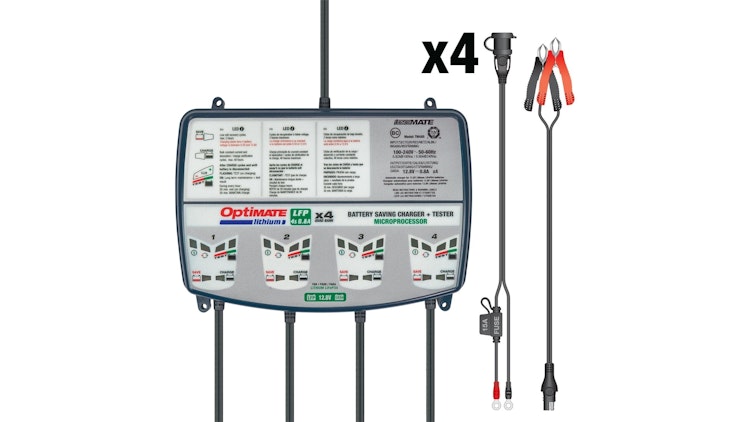 Tecmate Batterieladegerät Optimate Lithium 4x0.8A