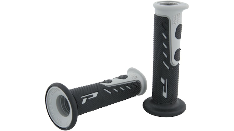 Progrip Griffgummi 725 Grau / Schwarz Offen Paar Ø22/25mm Länge 122mm