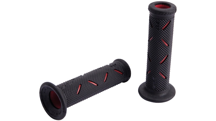 Progrip Griffgummi 717 Rot / Schwarz Offen Paar Ø22/25mm Länge 122mm