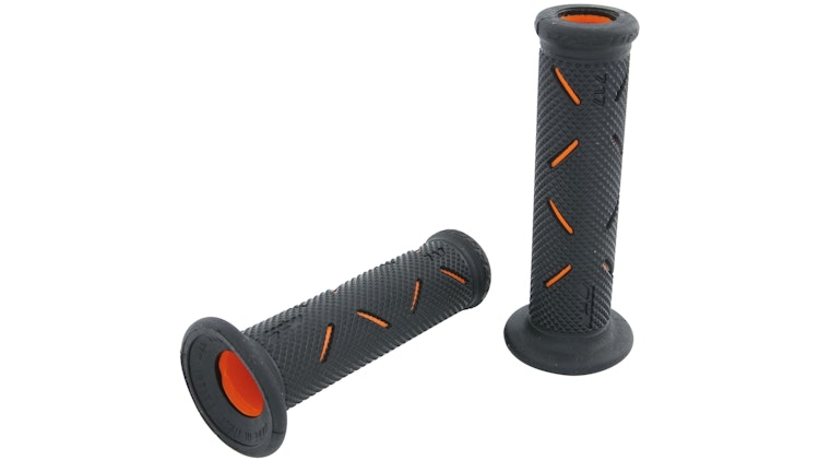 Progrip Griffgummi 717 Orange / Schwarz Offen Paar Ø22/25mm Länge 122mm