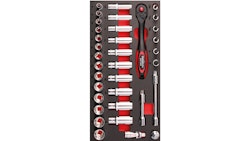 Bikeservice Moduleinlage Steckschlüssel 3/8", 36-teilig