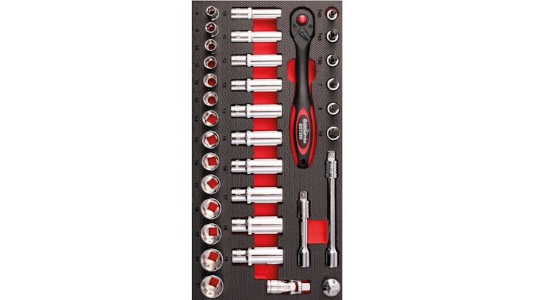 Bikeservice Moduleinlage Steckschlüssel 3/8", 36-teilig