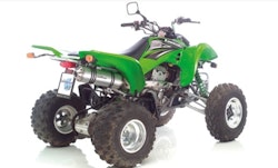 LeoVince SLIP-ON Aluminium ATV für KAWASAKI KFX 400 / ATV SUZUKI LTZ 400 ALU
