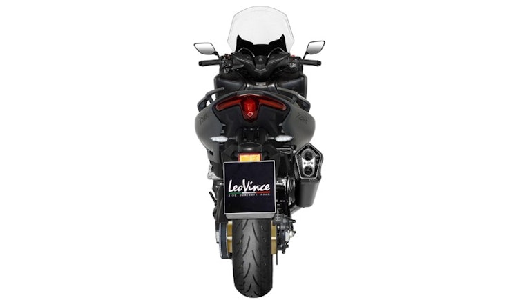 LeoVince Komplettanlage Edelstahl SBK LV-12 Schwarz für YAMAHA TMAX 560/TECH MAX mit Katalysator