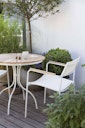 Cinas Kaffeetisch ELLEN, Ø 80 cm, Aluminium / Teak