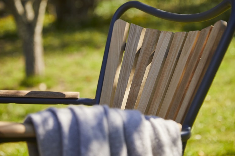 Cinas Stapelsessel ELLEN, Aluminium / Teak