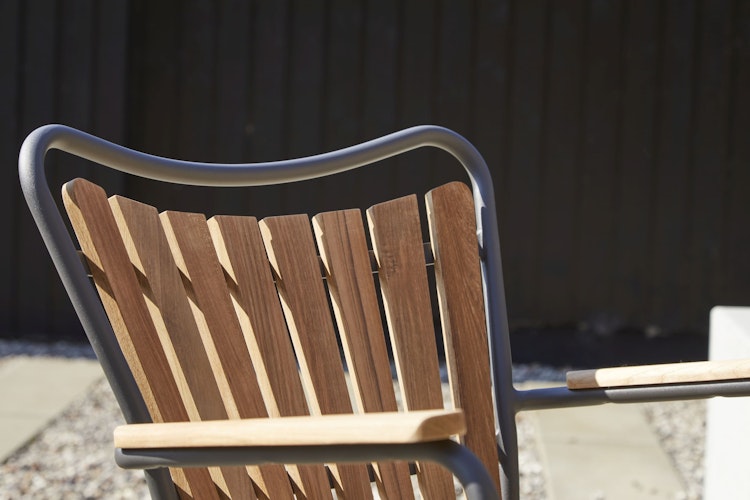 Cinas Stapelsessel ELLEN, Aluminium / Teak