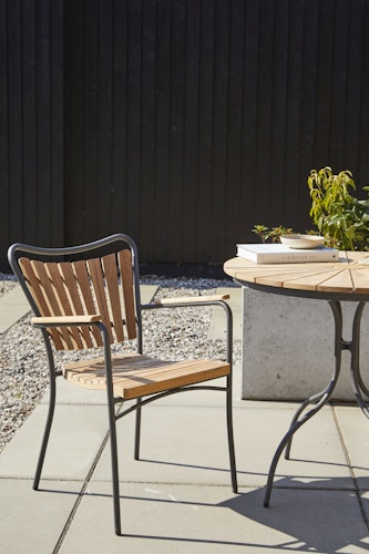Cinas Stapelsessel ELLEN, Aluminium / Teak