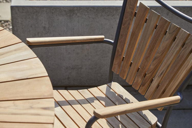 Cinas Stapelsessel ELLEN, Aluminium / Teak