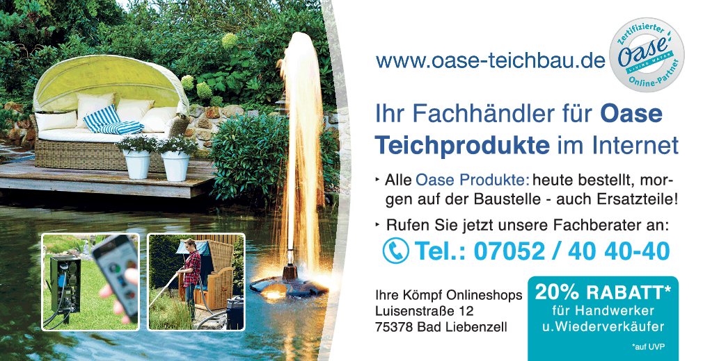 Oase Informationen für Wiederverkäufer Oase Informationen für Wiederverkäufer
