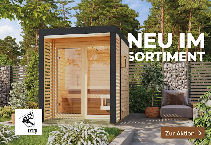 AKTION: Karibu Sauna-Neuheiten Sliderbild