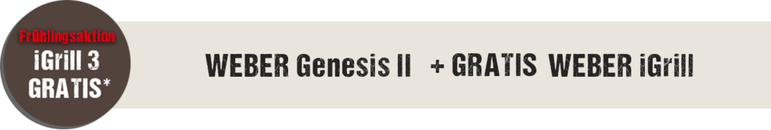 Weber Genesis II Aktion | iGrill 3 gratis