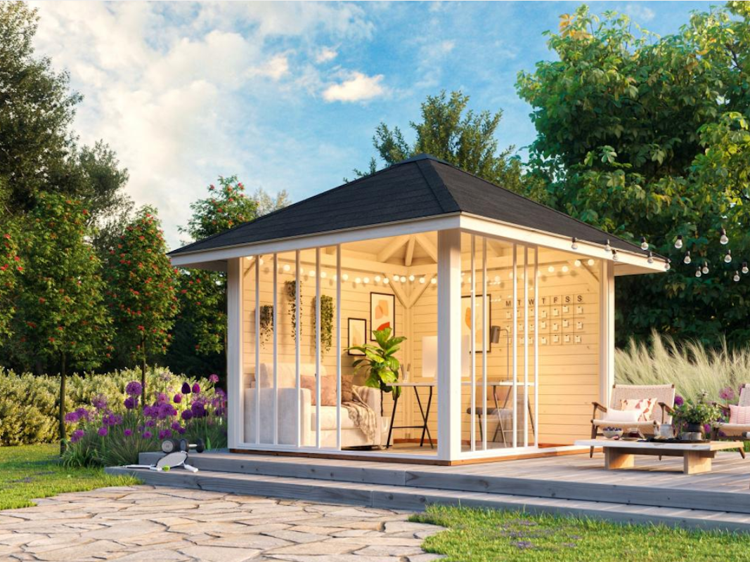 Palmako Pavillon Bianca 8,3 m² Set4 Hier zu sehen ist der Palmako Pavillon Bianca 8,3 m² Set4