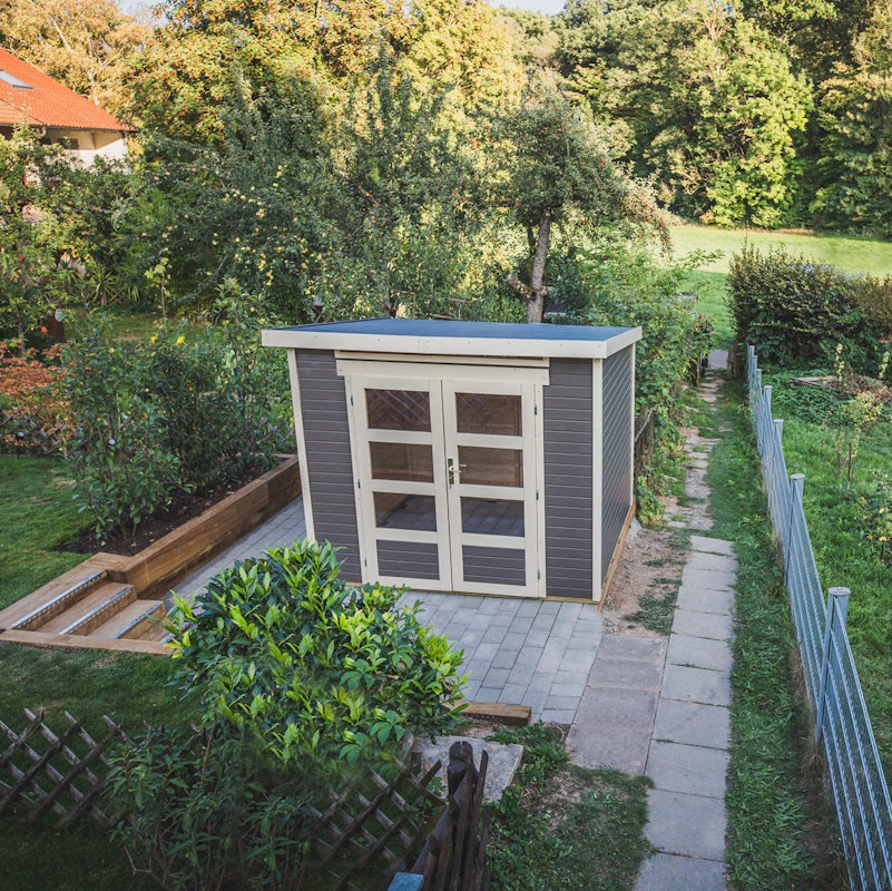 Das fertige Gartenhaus Venlo von Wolff Finnhaus