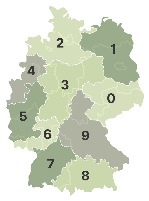 PLZ-Gebiete Deutschland PLZ-Gebiete Deutschland