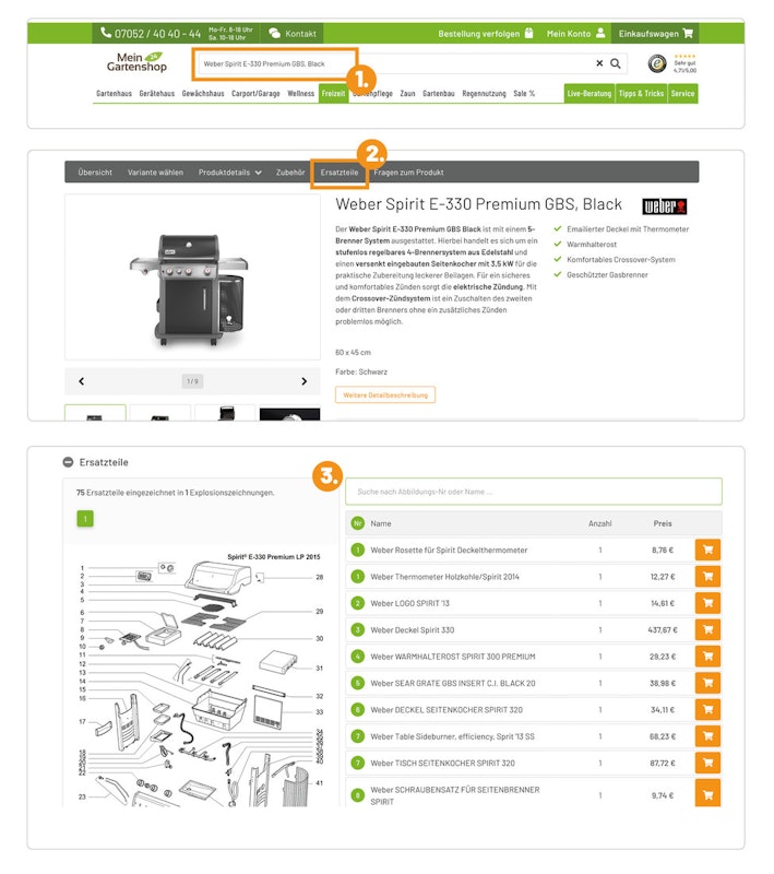 Grill Ersatzteile online bestellen Grill Ersatzteile online bestellen