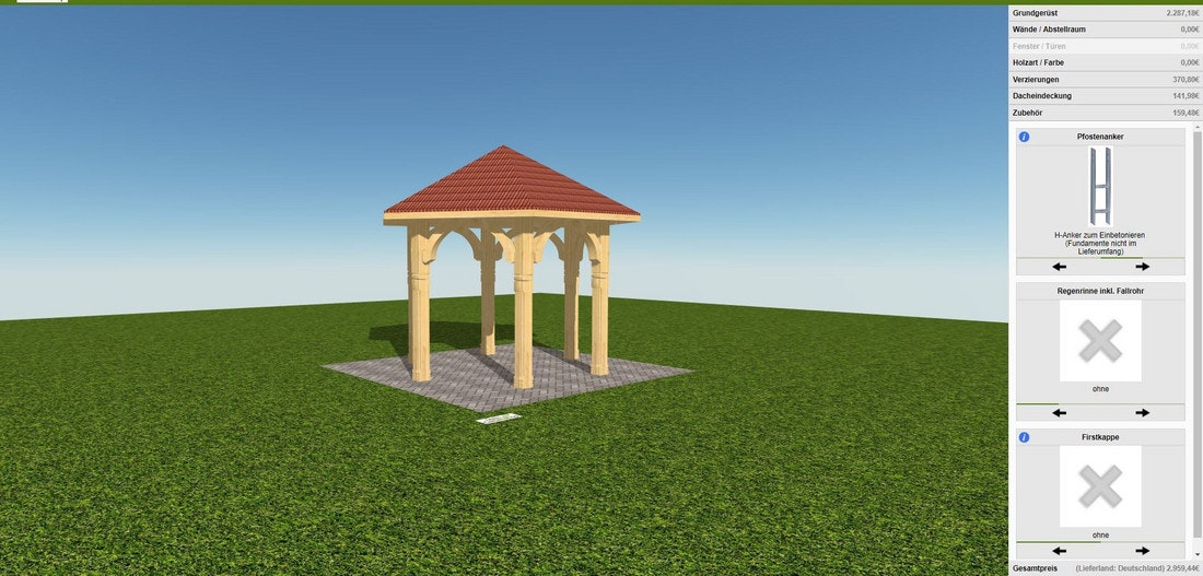 Skanholz Konfigurator für individuelle Carports und Gartenhäuser Skanholz Konfigurator für individuelle Carports und Gartenhäuser
