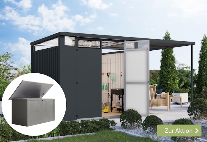 Karibu Gartenhaus kaufen - Box gratis sichern! Sliderbild