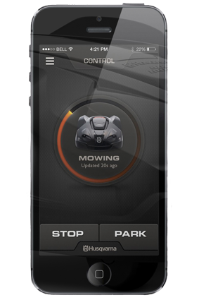 Mit der Connect App können Sie ihren Automower von Husqvarna mit dem Smartphone steuern