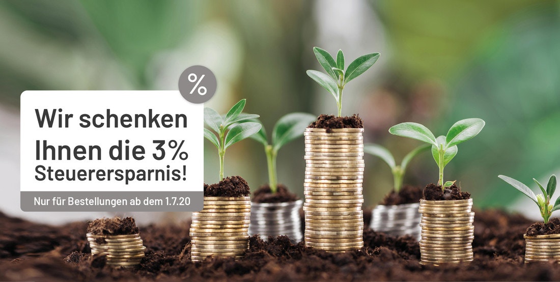 Wir schenken Ihnen die 3% Steuerersparnis!