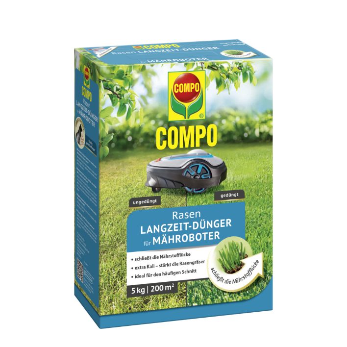 COMPO Rasen-Langzeit-Dünger für Mähroboter 5 kg für 200 m²