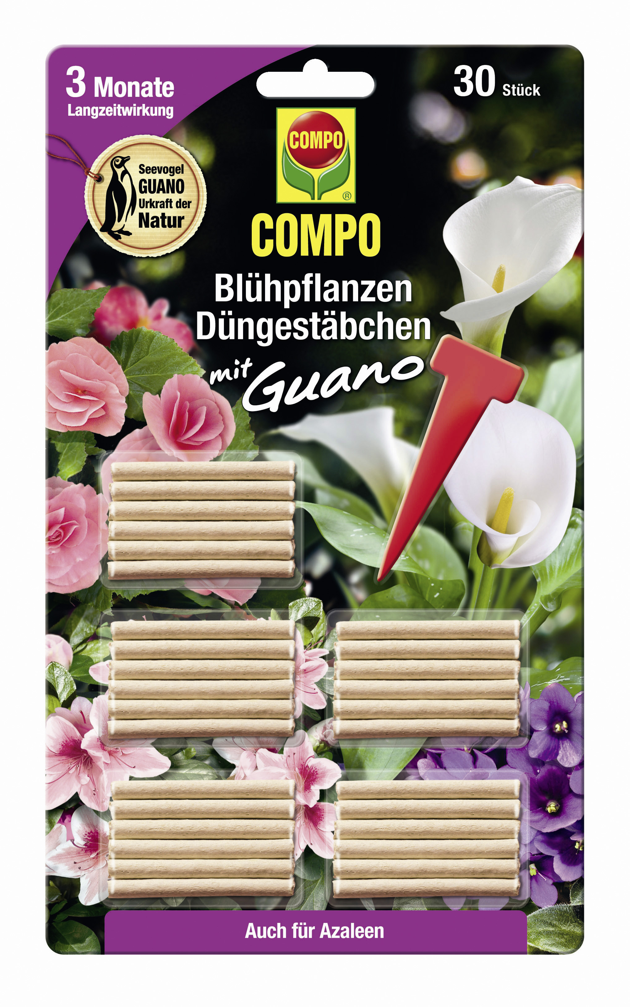 COMPO Blühpflanzen Düngestäbchen mit GUANO