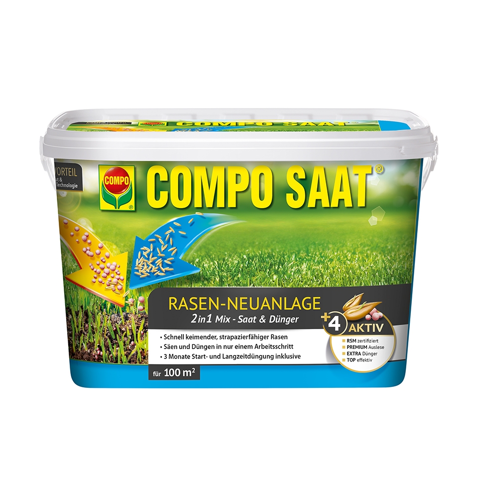 COMPO SAAT Rasen-Neuanlage-Mix 2,2 kg für 100 m²