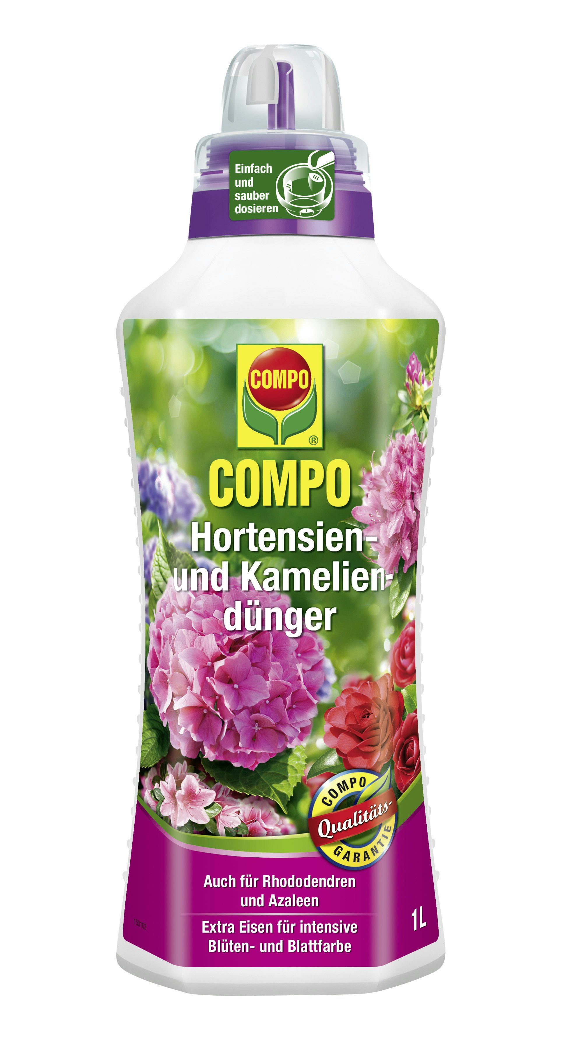 COMPO Hortensien-, Azaleen-, Kamelien-, Rhododendrondünger 1 L