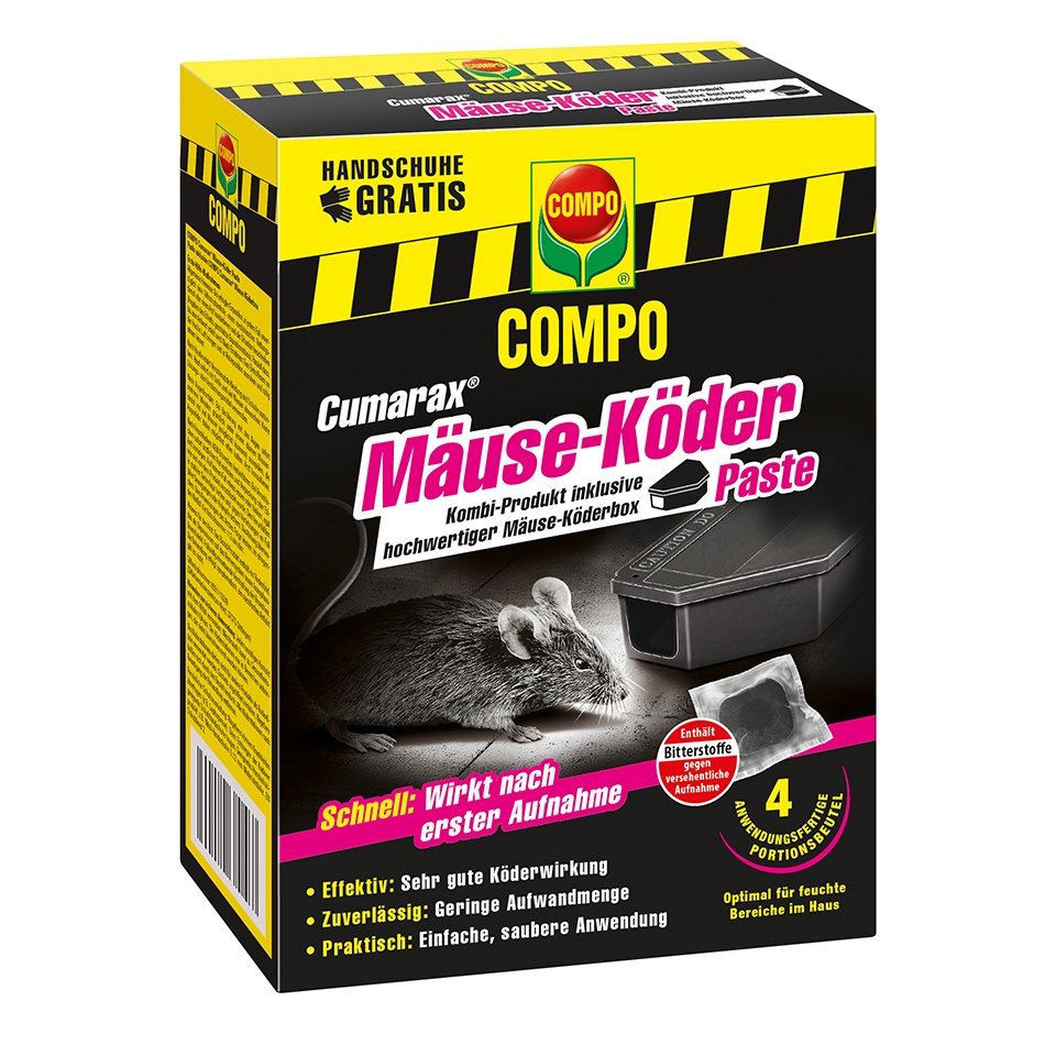 Vorschaubild Galerie COMPO CUMARAX Mäuse-Köderpaste plus Köderbox