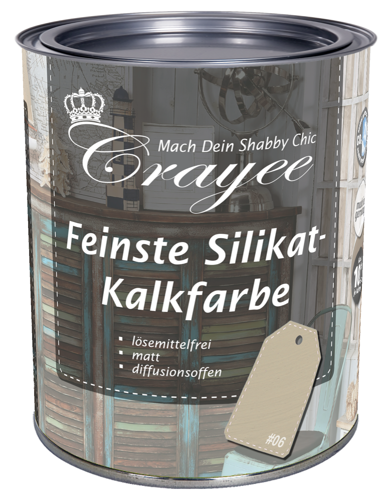 Vorschaubild Galerie Crayee Feinste Silikat-Kalkfarbe Basis 06 "hellbeige"