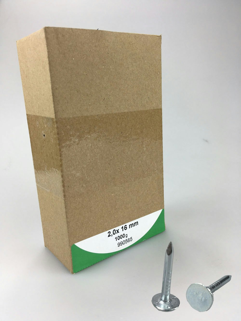 Dachpappnägel verzinkt, 2x16 mm, 1 kg