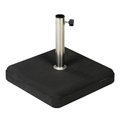 Delschen Schirmständer mit Edelstahl-Rohr Ø 25-44 mm, 35 kg, Naturbeton, verschiedene Farben