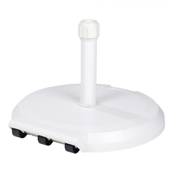 Delschen runder Schirmständer mit Alu-Rohr Ø 26-55 mm, Handgriff & Rollen, Betongefüllt, 38 kg, verschiedene Farben