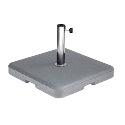 Delschen Schirmständer mit Edelstahl-Rohr Ø 25-55 mm, 60 kg, Naturbeton Grau