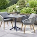 Diamond Garden Balkon-Set SHEFFIELD, Tisch + 2 Stühle, Edelstahl Dunkelgrau / HPL / Teak / RopeBild