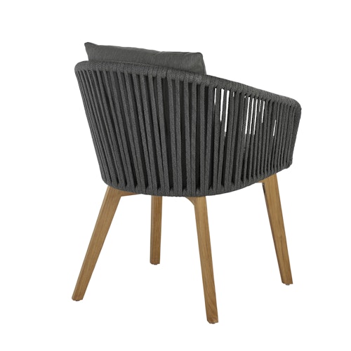 Diamond Garden Dining Sessel KOS, Teak / Rope / Kissen Olefin (100 % Polypropylen)