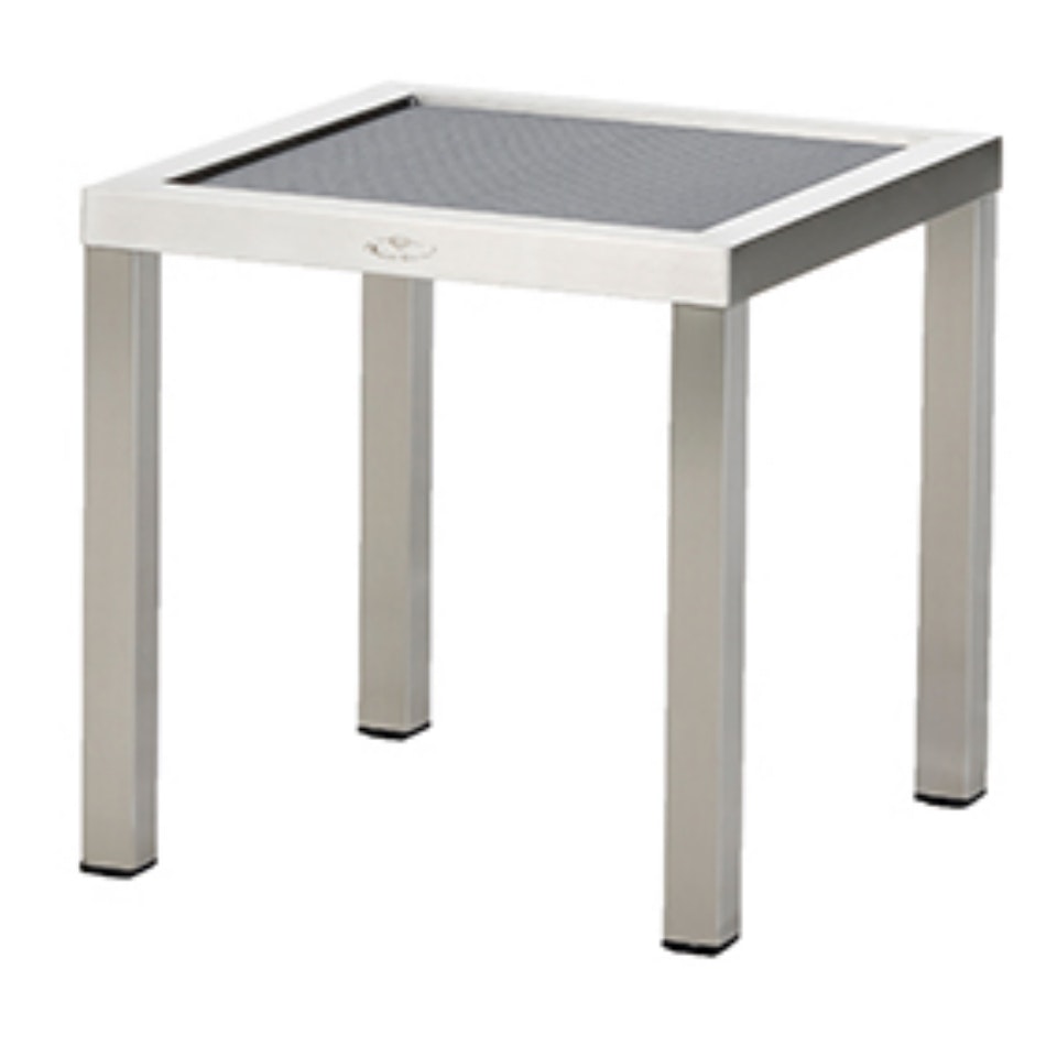 Diamond Garden Beistelltisch MADEIRA 45x45 cm, Edelstahl / Glas / Kunststoffgewebe, verschiedene Farben