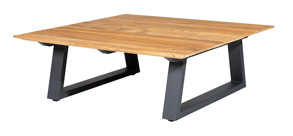 Diamond Garden Loungetisch NORA 93 x 93 cm, Aluminium / Recycled Teak