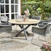 Diamond Garden Dining-Set LYON / KORFU, Tisch + 6 Stühle + Flaschenkühler, Edelstahl Dunkelgrau/ Teak / Rope / Sunproof (100 % Polypropylen)Bild
