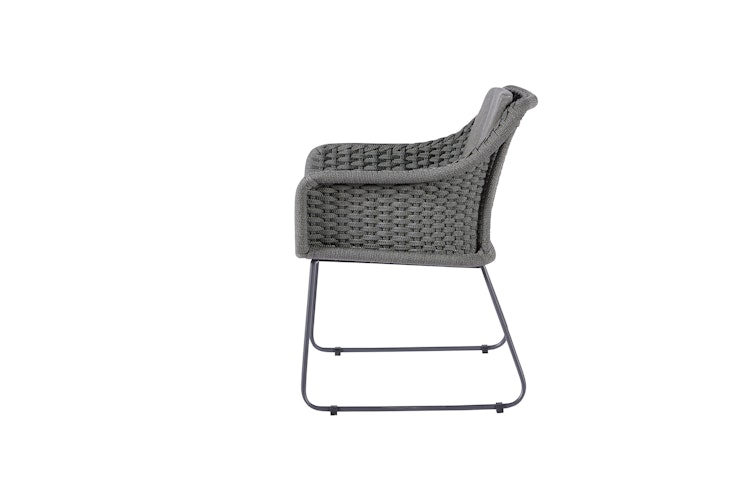 Diamond Garden Stuhl KORFU, Edelstahl Dunkelgrau / Rope / Sunproof (100 % Polypropylen)