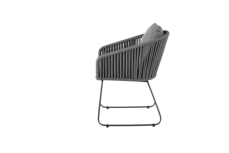 Diamond Garden Stuhl KOS, Edelstahl Dunkelgrau / Rope / Kissen Sunproof (100 % Polypropylen)