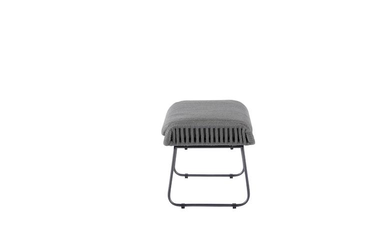 Diamond Garden Fußhocker NAXOS, Edelstahl Dunkelgrau / Rope / Sunproof (100 % Polypropylen)