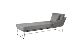 Diamond Garden Daybed MILOS rechts, Edelstahl Dunkelgrau / Rope / Sunproof (100 % Polypropylen)