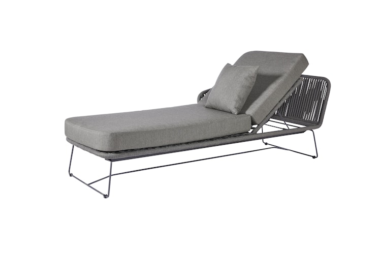 Diamond Garden Daybed MILOS links, Edelstahl Dunkelgrau / Rope / Sunproof (100 % Polypropylen)