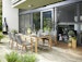 Diamond Garden Dining-Set LUGANO, Tisch + 6 Stühle, Premium Teak / Rope Grau / HPLBild