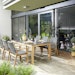 Diamond Garden Dining-Set LUGANO, Tisch + 6 Stühle, Premium Teak / Rope Grau / HPLBild